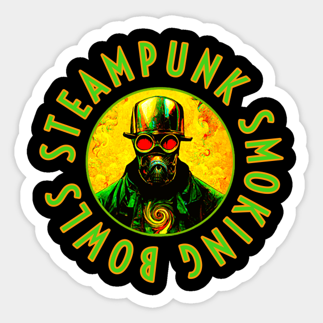 Vintage Steampunk Smoking Bowls Sticker by Edongski303 Teepublic Merch